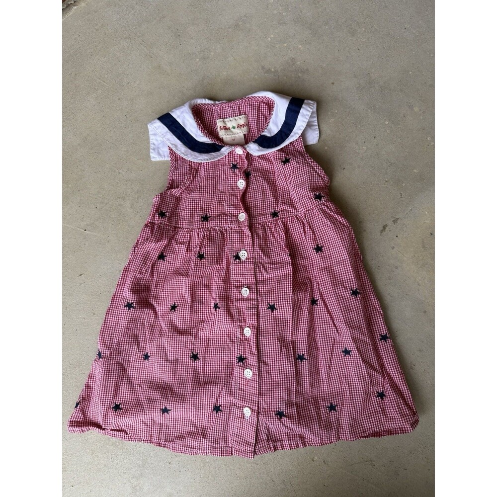 Vintage Toffee Apple Patriotic Dress 3T